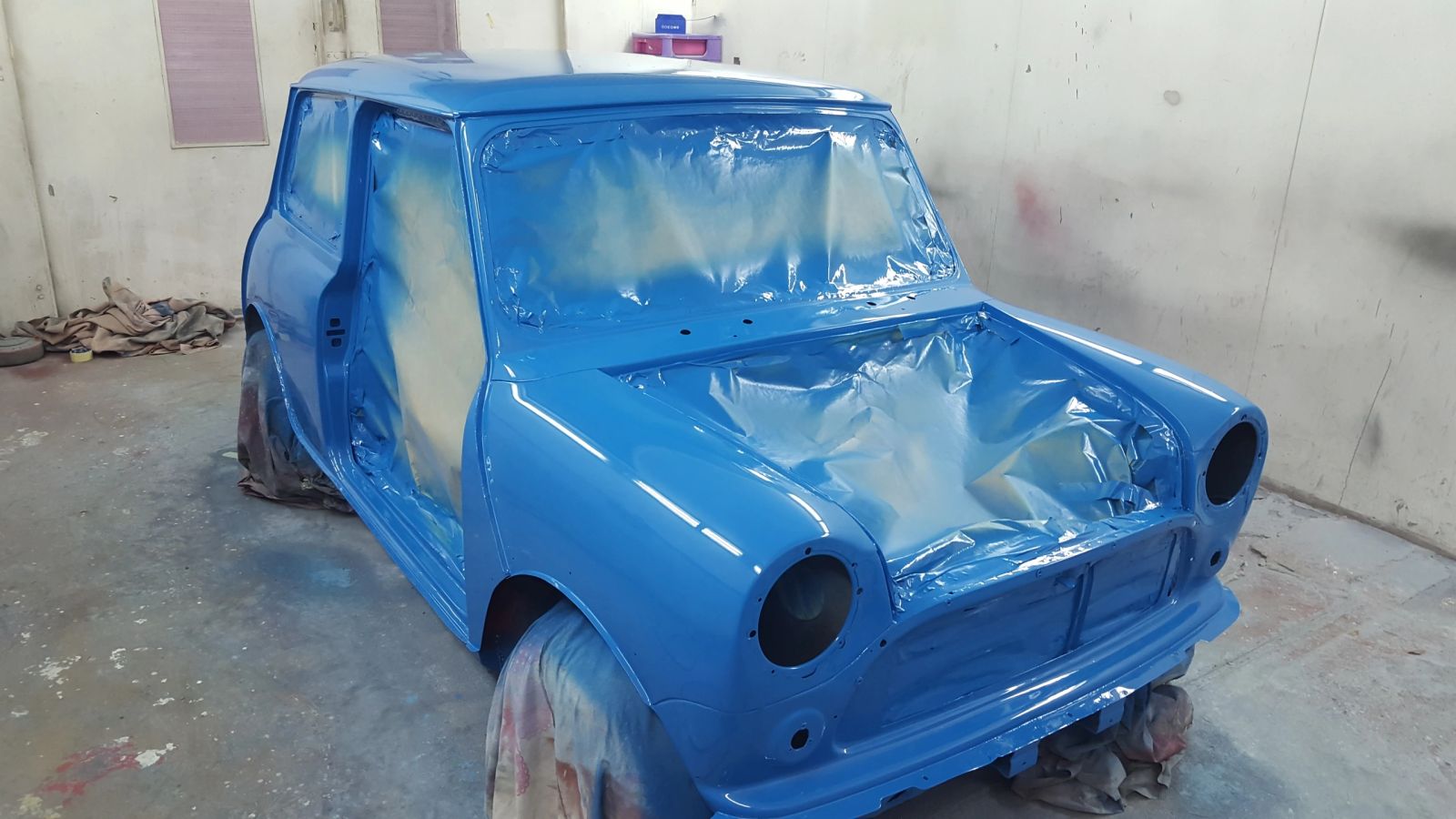 Classic car bodywork in progress at Colourite