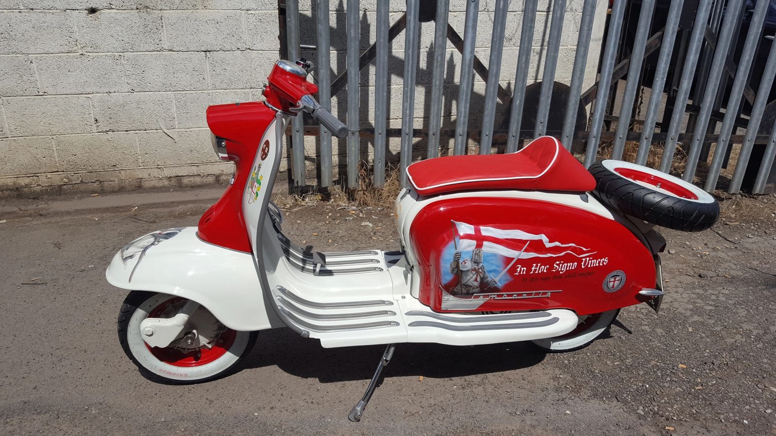 Repainted red scooter